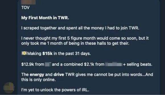 Member testimonial