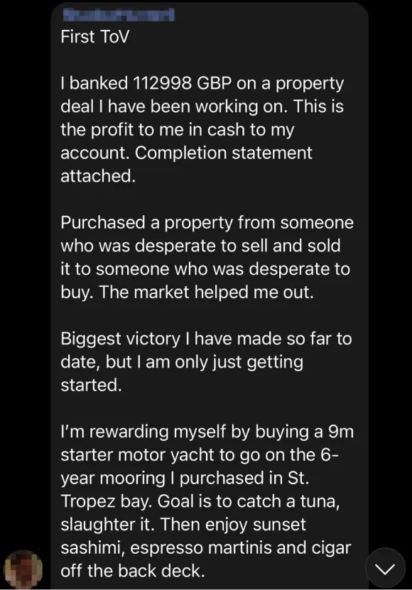Member testimonial