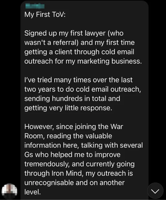 Member testimonial