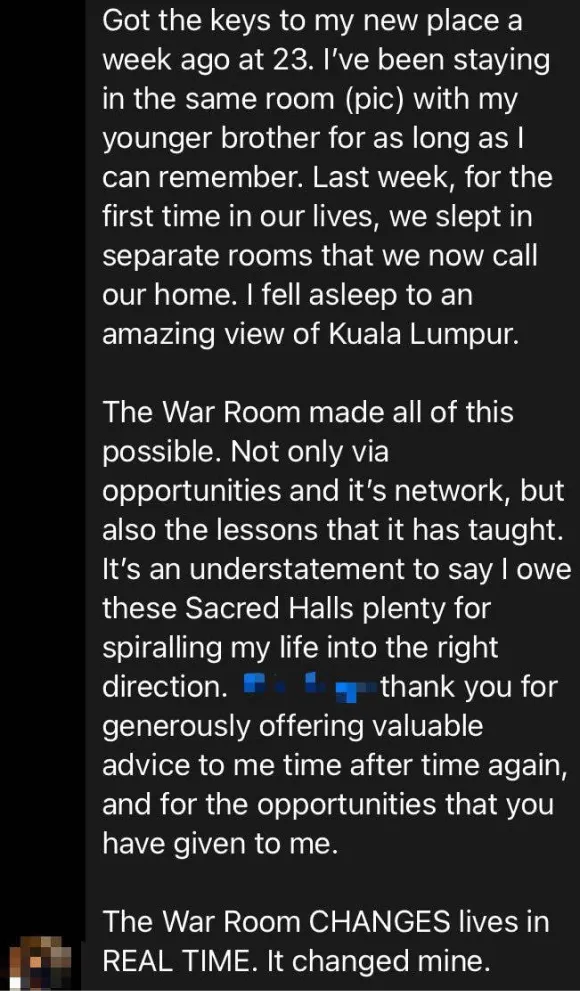 Member testimonial