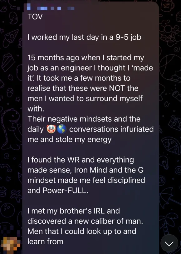 Member testimonial