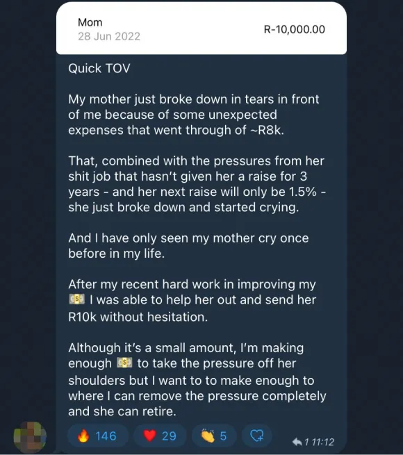 Member testimonial