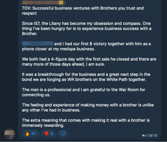Member testimonial