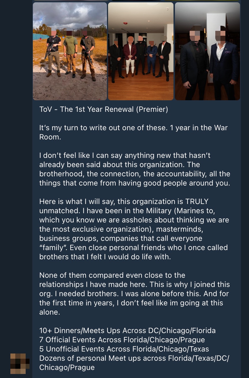 Member testimonial