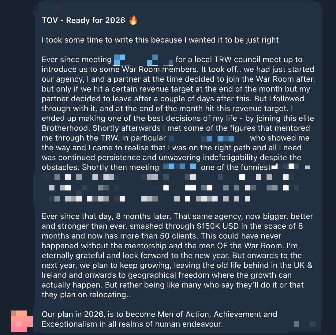 Member testimonial