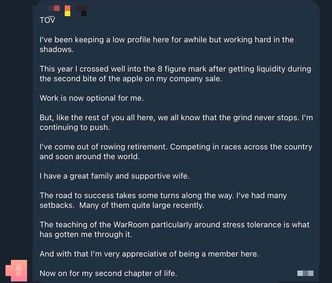 Member testimonial