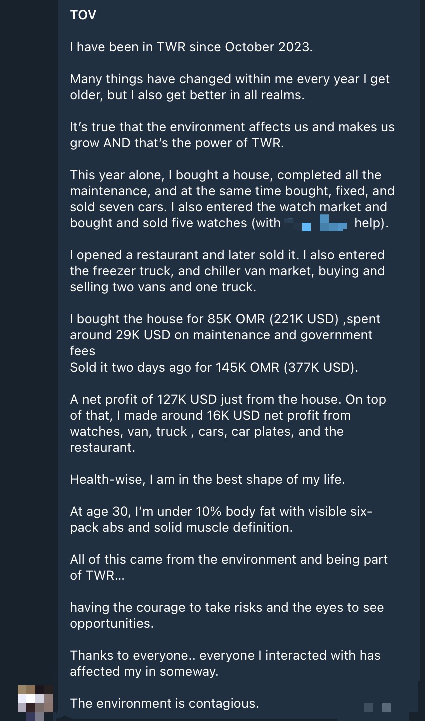 Member testimonial